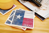 Texas - Rustic State Flag Ceramic Coasters