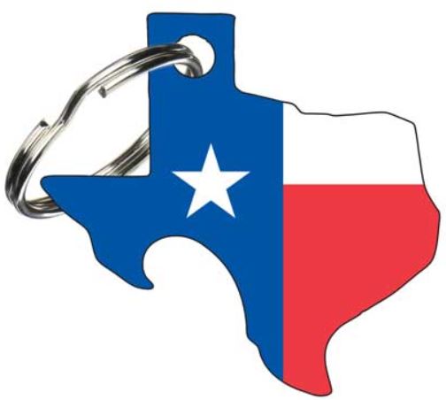 Texas Flag Pop-a-Top Keychain