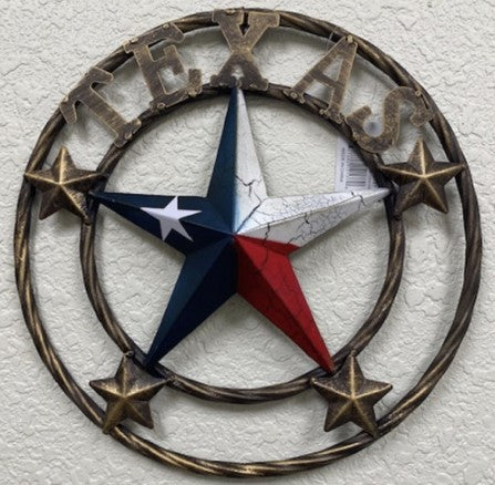 12 inch Red White and Blue Texas Star