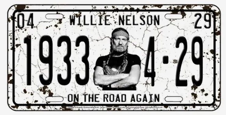 Willie Nelson License Plate