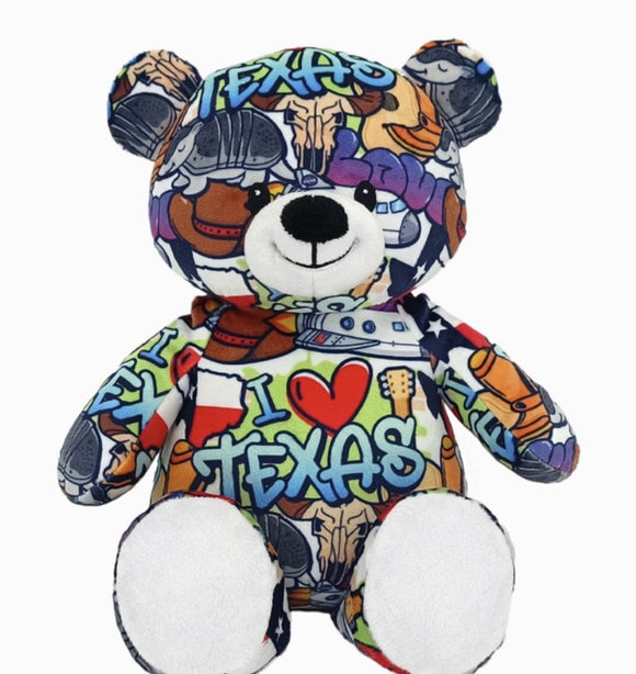 Texas Graffiti Teddy Bear