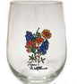 Wildflower Stemless Wine Glass