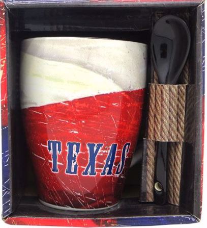 Boxed Texas Flag Mug with Spoon