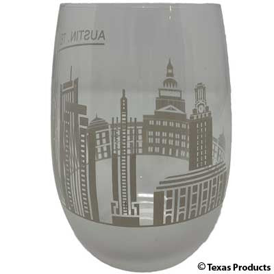 Austin Skyline Wine Glass