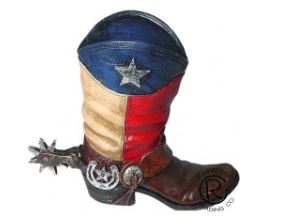 Texas Flag Boot Bank