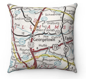 Williamson County Map Pillow