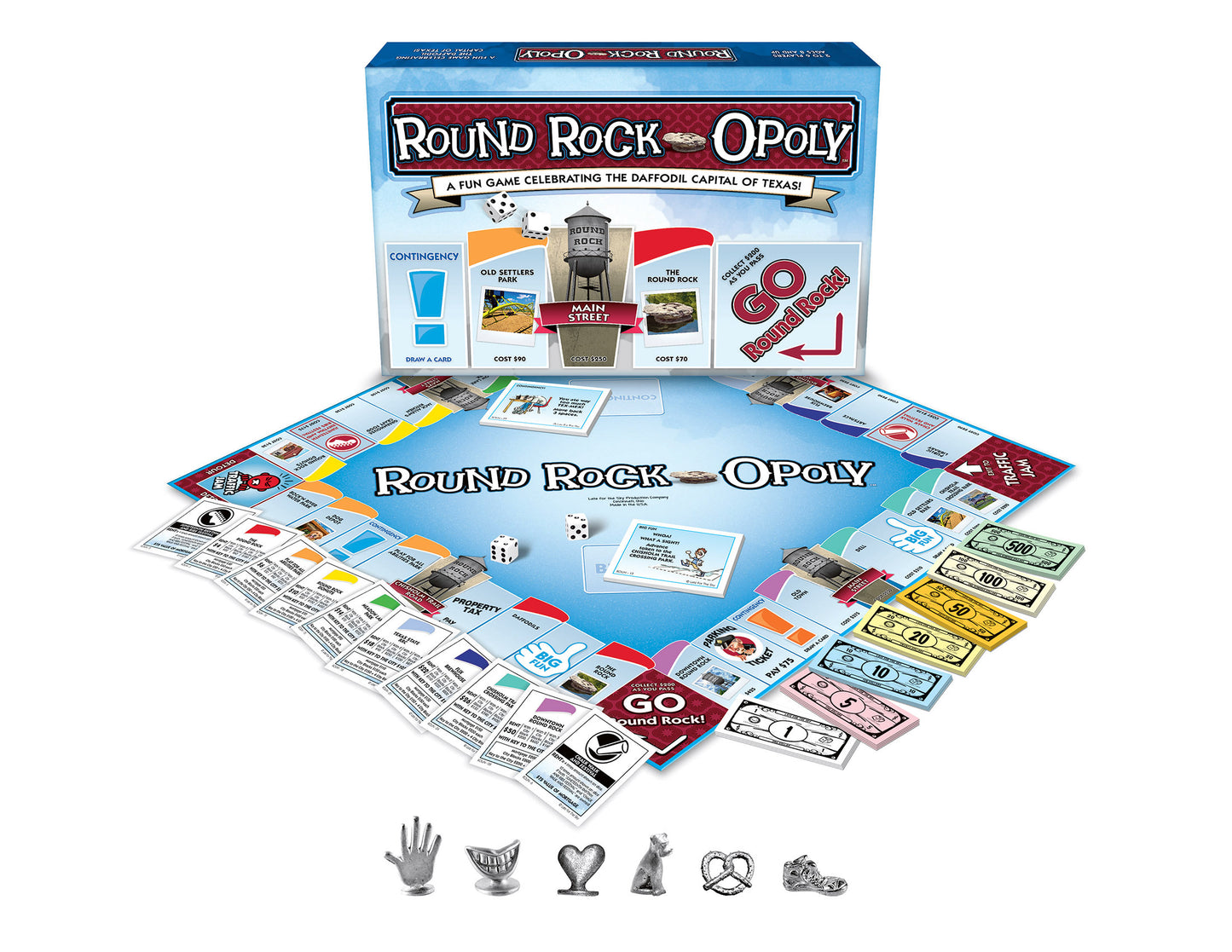 Round Rock-opoly Monopoly board game