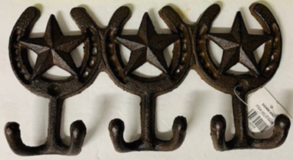 Lone Star Horse Shoe Wall Hooks