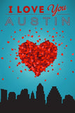 I Love You Austin - Texas Ceramic Coasters