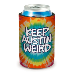 Keep Austin Weird TIE-DYE Koozie