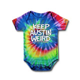 Original Keep Austin Weird - Tie-Dye Rainbow Onesie