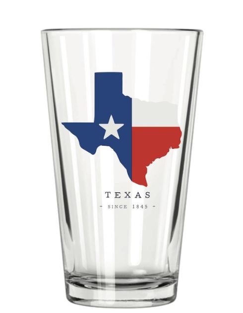 Texas pint glass souvenir