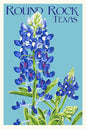 Round Rock - Texas Bluebonnet Ceramic Coaster