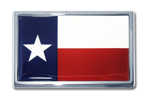 Small Texas Flag Chrome Emblem