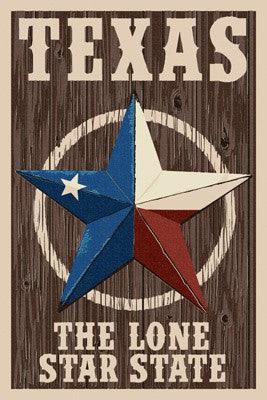 Texas Barn Star Letterpress - Ceramic Coasters