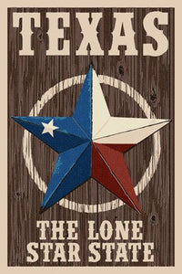 Texas Barn Star Letterpress - Ceramic Coasters