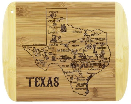 Slice of Texas Bamboo Cutting Board