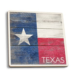 Texas - Rustic State Flag Ceramic Coasters