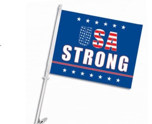 USA Strong Car Flag